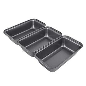 Nonstick Carbon Steel Baking Bread Pan Medium Loaf 8 1/2inch X 4 Set Of 3