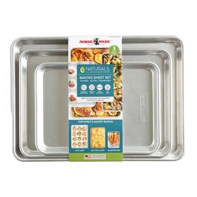 Nordic Ware 011172453358 Naturals 3-piece Aluminum Baking Sheet Set