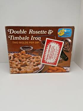 01300 Nordic Ware Vintage Double Rosette And Timbale Iron Plus Handle Recipes