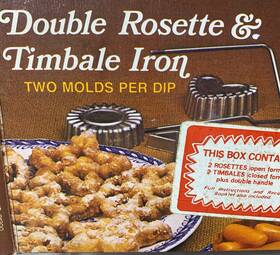 01306 Nordic Ware Vintage Double Rosette And Timbale Iron Box Recipe Instant Cookie