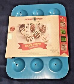 0085855 Nordic Ware 12 Cake Pops Aluminum Baking Pan Non-stick Coated Blue New 0085855 Nordic Ware 12 Cake Pops Aluminum Baking Pan Non-stick Coated Blue New