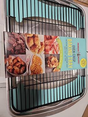 45029 Nordic Ware Oven Crisp Baking Tray 15&quotl X 11.38&quotw 1.25&quoth Silver