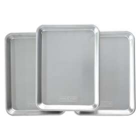 45334wm Nordic Ware 12.1 Inch X 8.8 1.1 3 Pack Naturals Aluminum Quarter Sheets Silver