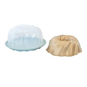 50018w Nordic Ware 3-piece Bundt Bakeware Set 10 Cup Aluminum And Cake Keeper Base Lid 50018w Nordic Ware 3-piece Bundt Bakeware Set 10 Cup Aluminum And Cake Keeper Base Lid