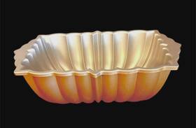 51277 Nordic Ware 6 Cup Rectangular Gold And Silver Anniversary Bundt Pan 10 X 3 In