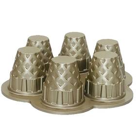 7884109 Nordic Ware Williams-sonoma Ice Cream Cone Cupcake Pan 4.5 Cups Gold Usa Euc