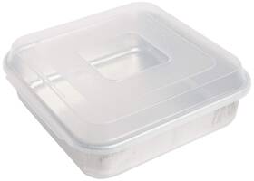 Nordic Ware 885251467235 Natural Aluminum Commercial Square Cake Pan With Lid Exterior 9.88 X Inch Nordic Ware 885251467235 Natural Aluminum Commercial Square Cake Pan With Lid Exterior 9.88 X Inch