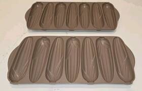 No-217 Nordic Ware 2 Vtg #217 Cornbread Mold Corn Cast Aluminum Baking Pans With Teflon