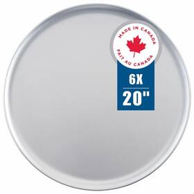 Norjac 870981002276 20-inch Non-stick Coupe Style Pizza Pan 6 Pack Restaurant-grade He