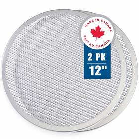 Norjac 870981002641 12 Inch Pizza Screen 2 Pack Aluminum Mesh For Oven Seamless Rust-free Durab