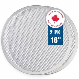 Norjac 870981002665 16 Inch Pizza Screen 2 Pack Aluminum Mesh For Oven Seamless Rust-fre