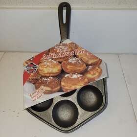 Norpro 028901031145 Cast Iron Danish Aebleskiver Pan - Pancake Donut Ball Puffs Breakfast New
