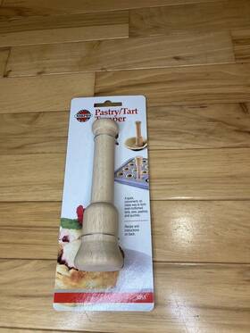 Norpro 028901032531 6 Inch Solid Wood Double Sided Pastry Tart Tamper - Torte Quiche Shell Dough