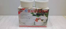 Norp-fba-261 Norpro 4oz/120ml Porcelain Ramekins Set Of 6 White Bowls Cr Me Br L E