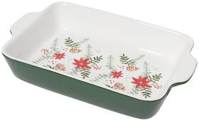L11.75 Now Designs 064180315668 Decal Baking Dish Bakeware X W7.25 H2.25in Poinsettia