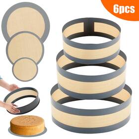 Nsioutlet 616361553163 6pcs Silicone Baking Mats Nonstick Heat-resistant Round Rectangular Oven Liners