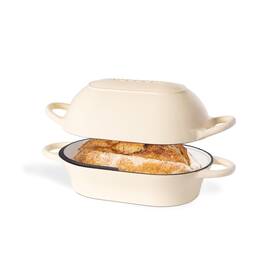 Nu00831 Nuovva Dutch Oven Enamelled Cast Iron Bread Loaf Pot 24cm X 16cm Sourdough Safe