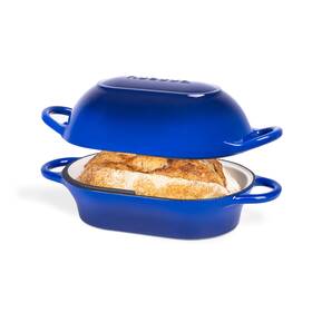 Nu00860 Nuovva Enameled Cast Iron Bread Loaf Pot Rectangular 24cm X 16cm Dutch Oven