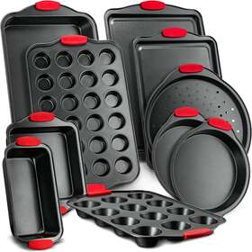 Nutrichef 696580288039 With Heat Red Silicone Handles Oven Safe 10 Piece Set Black Nutrichef 696580288039 With Heat Red Silicone Handles Oven Safe 10 Piece Set Black