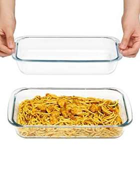 Nutriups 788135748461 Mini-1.5 Quart Glass Baking Dish For Oven 2 Pack Single Serving Pan