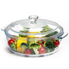 Nutriups 788135748515 Glass Casserole Dish With Lid Oven Safe Covered Round