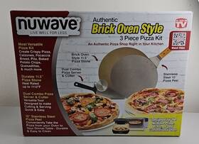 Nuwave 652185268203 Authentic Brick Oven Style 3 Piece Pizza Kit. New