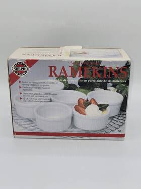 Wim70844 Nuwave Ramekin Porcelain Half Cup 6 Piece Set For Baking 8 Oz