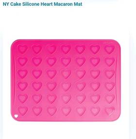 23.043.00.0065 Ny Cake Pink Silicone Heart Macaron Mat New Brand