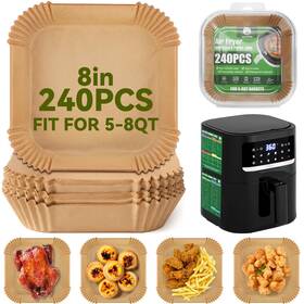 Liners240 Oamceg Kpt02e02 Air Fryer Disposable Pcs Square Non-stick Liners For 5-8