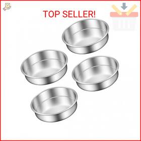 Oh038a Ohtomber 8 Inch Cake Pan - Set Of 4 Stainless Steel Round Layer Baking Pans