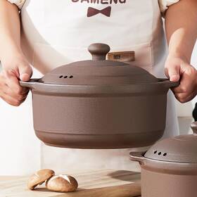 Oitrcss 768488445361 Natural Terracotta Casserole With Lid Clay Pot For Cooking Unglazed Earthenware