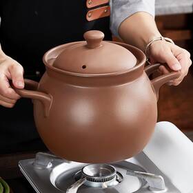 Oitrcss 768771568852 Red Zisha Unglazed Earthen Cookware Stock Pot Natural Terracotta Pan Ceramic