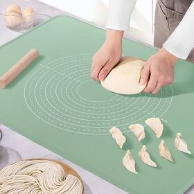 Ulkeno-sbm008-green-fba Okeanu Silicone Baking Mat Extra Large Nonstick With High Edge Food Grade Si