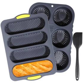 Tray45565 Omistar Topzea Set Of 2 Silicone Baguette Pan Nonstick French Bread Bake Mold 8 Gutter Tray45565 Omistar Topzea Set Of 2 Silicone Baguette Pan Nonstick French Bread Bake Mold 8 Gutter