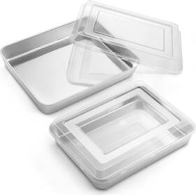 Onader 313039077043 9 X 12 2 Inch Baking Pan With Lid Pack Stainless Steel Lasagna Rectangular