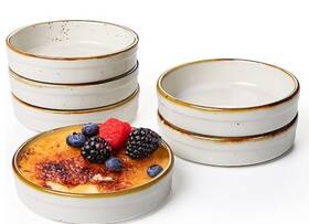 S2316 Onemore Ramekins 4 Oz - Oven Safe Shallow For Creme Brulee Set Of 3