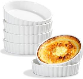 S2369208 Onemore Ramekins 8 Oz Creme Brulee Oven Safe White Porcelain Shallow Baking Di S2369208 Onemore Ramekins 8 Oz Creme Brulee Oven Safe White Porcelain Shallow Baking Di