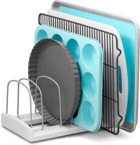 Onestop-stores 705353807893 Storemore Adjustable Bakeware Rack Cookie Sheet Baking Pan And Tray Organizer F Onestop-stores 705353807893 Storemore Adjustable Bakeware Rack Cookie Sheet Baking Pan And Tray Organizer F