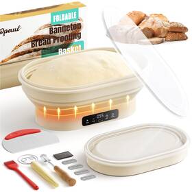 Opaul 850063752817 Heating Banneton Bread Proofing Basket Foldable Sourdough Baking Suppli