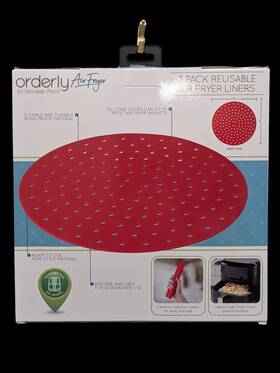 Orderly By Meridian Point 754814047132 Air Fryer 3 Pack Reusable Silicone Liners Non-stick Bpa Free 8 Inch Orderly By Meridian Point 754814047132 Air Fryer 3 Pack Reusable Silicone Liners Non-stick Bpa Free 8 Inch