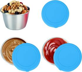 70mlx3 Ourjia Ramekins 3 Pack 1.7/2.5/3.5/ Oz Stainless Steel Condiment Sauce Cups Metal