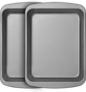 Ovenstuff 072867332686 Nonstick Toaster Oven Bake And Roast Pans 8.4-inch X 6.4-inch 1.7-inch Set Of