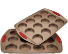 K44570 P-25 Rachael Ray Mini Cake Pans With Silicone Handles K44570 P-25 Rachael Ray Mini Cake Pans With Silicone Handles