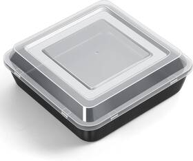 P&p Chef 313033016048 Square Baking Pan With Lid 8 X 2 Inch Nonstick Stainless Steel Cake