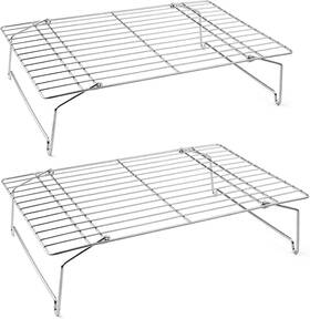 P&p Chef 445039289218 Cooling Rack Set 2-tier Stackable Stainless Steel Wire Racks For Baking P&p Chef 445039289218 Cooling Rack Set 2-tier Stackable Stainless Steel Wire Racks For Baking