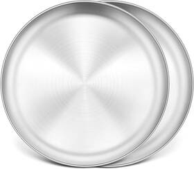 P&p Chef 445057113113 13 Inch Pizza Pan Set Of 2 Stainless Steel Tray Round Pl P&p Chef 445057113113 13 Inch Pizza Pan Set Of 2 Stainless Steel Tray Round Pl