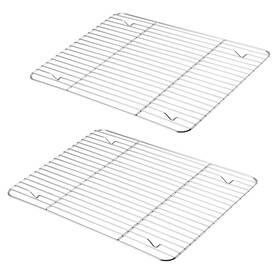 P&p Chef 652670651817 Cooling Rack Pack Of 2 Stainless Steel Baking Racks For Roast