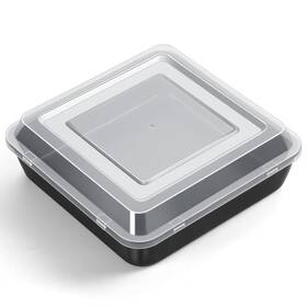 Ssbp-127 P&p Chef 8x8 Square Baking Pan With Lid Nonstick Stainless Steel 2pcs Ssbp-127 P&p Chef 8x8 Square Baking Pan With Lid Nonstick Stainless Steel 2pcs