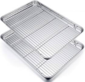 19.6ftftx13.5ftftx1.2ftft P&p Chef Ssbp-35 Extra Large Baking Sheet And Rack Set 4 Piece
