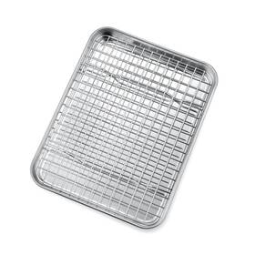 Ssbp-45 P&p Chef Toaster Oven Pan With Rack Set Stainless Steel Baking Tray And Grid Cool